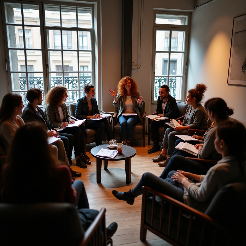 Atelier d'écriture en groupe